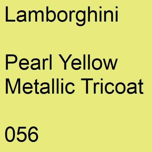 Lamborghini, Pearl Yellow Metallic Tricoat, 056.